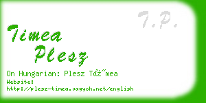 timea plesz business card